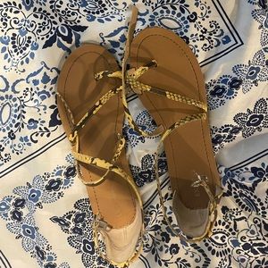 Yellow summer Sandals